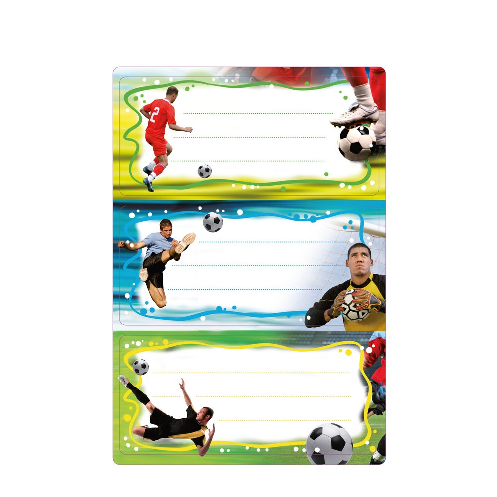 Image of Herma - (6er Set) Vario Schuletiketten Selbstklebende Buch Etiketten (5588) - Fussball bei Apfelkiste.ch