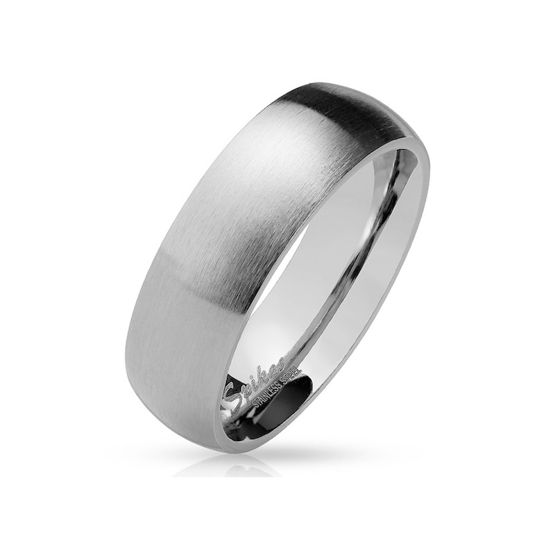 Image of (Gr. 63) Edelstahl Herren Fingerring - Silber (Matt) bei Apfelkiste.ch