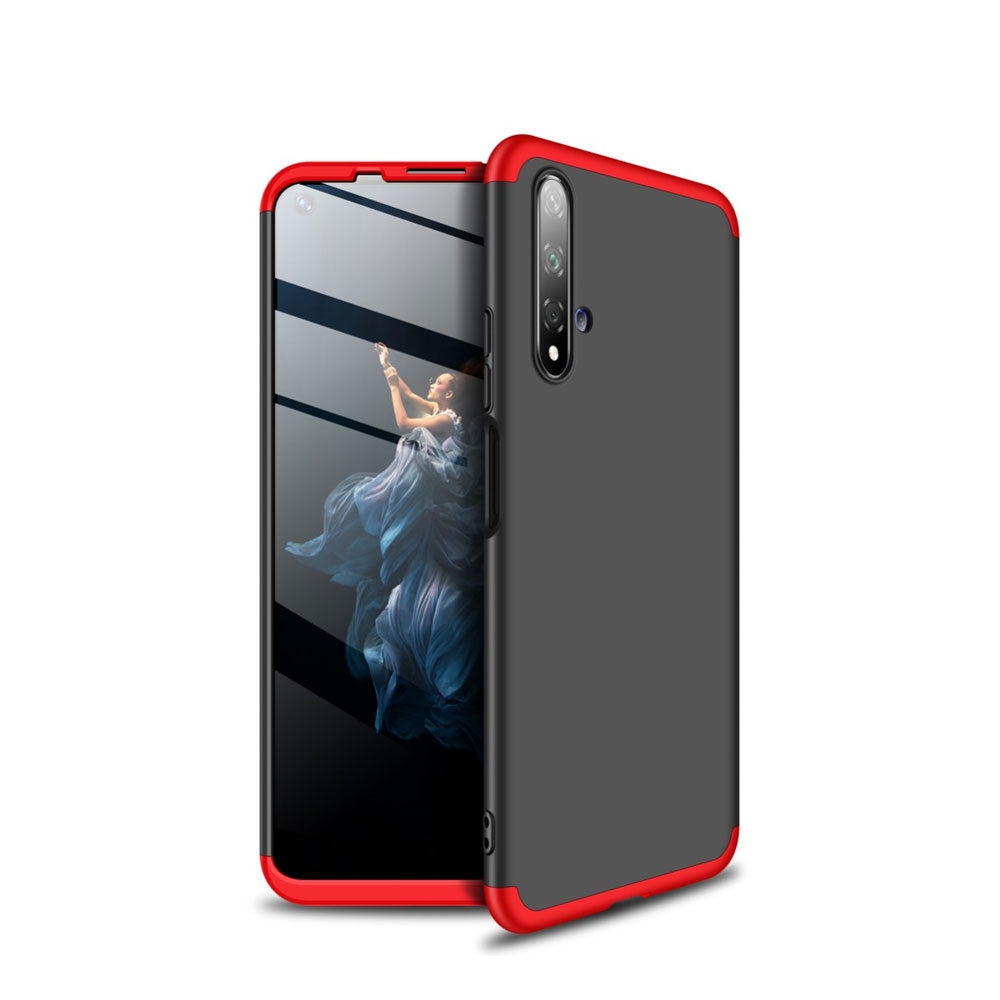 Image of Huawei Nova 5T / Honor 20 Dual Hardcase Schutz Hülle - Schwarz / Rot bei Apfelkiste.ch
