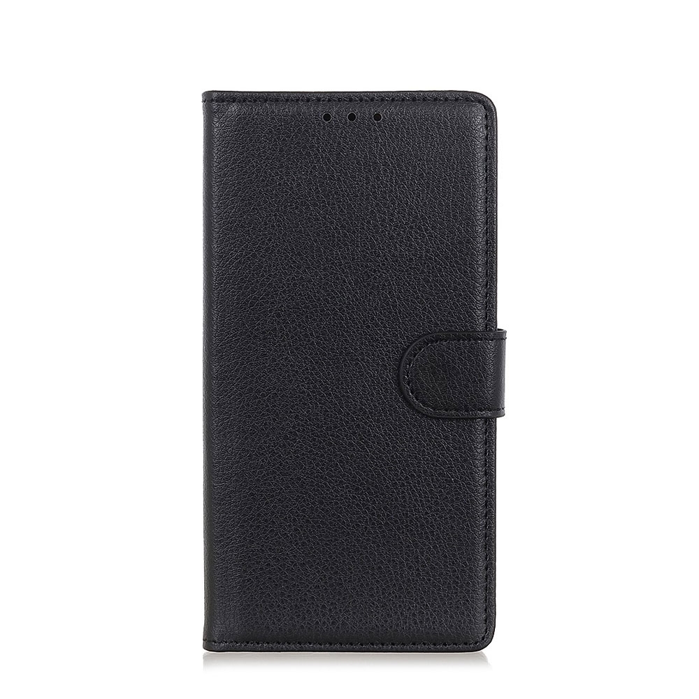 HTC Desire 20 Pro Leder Tasche Flipcover Wallet mit Kartenfach - Schwarz