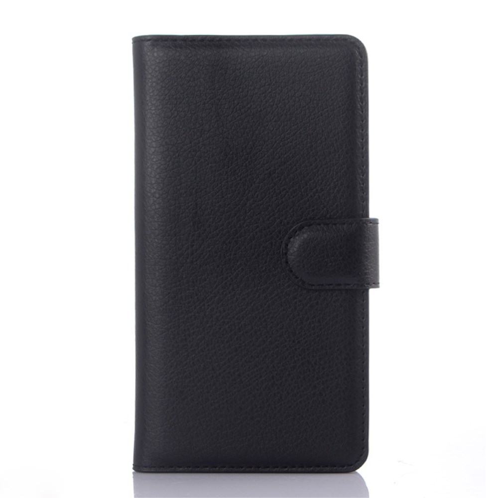 Huawei Honor 7 Leder Tasche Karten Etui Litchi Look - Schwarz