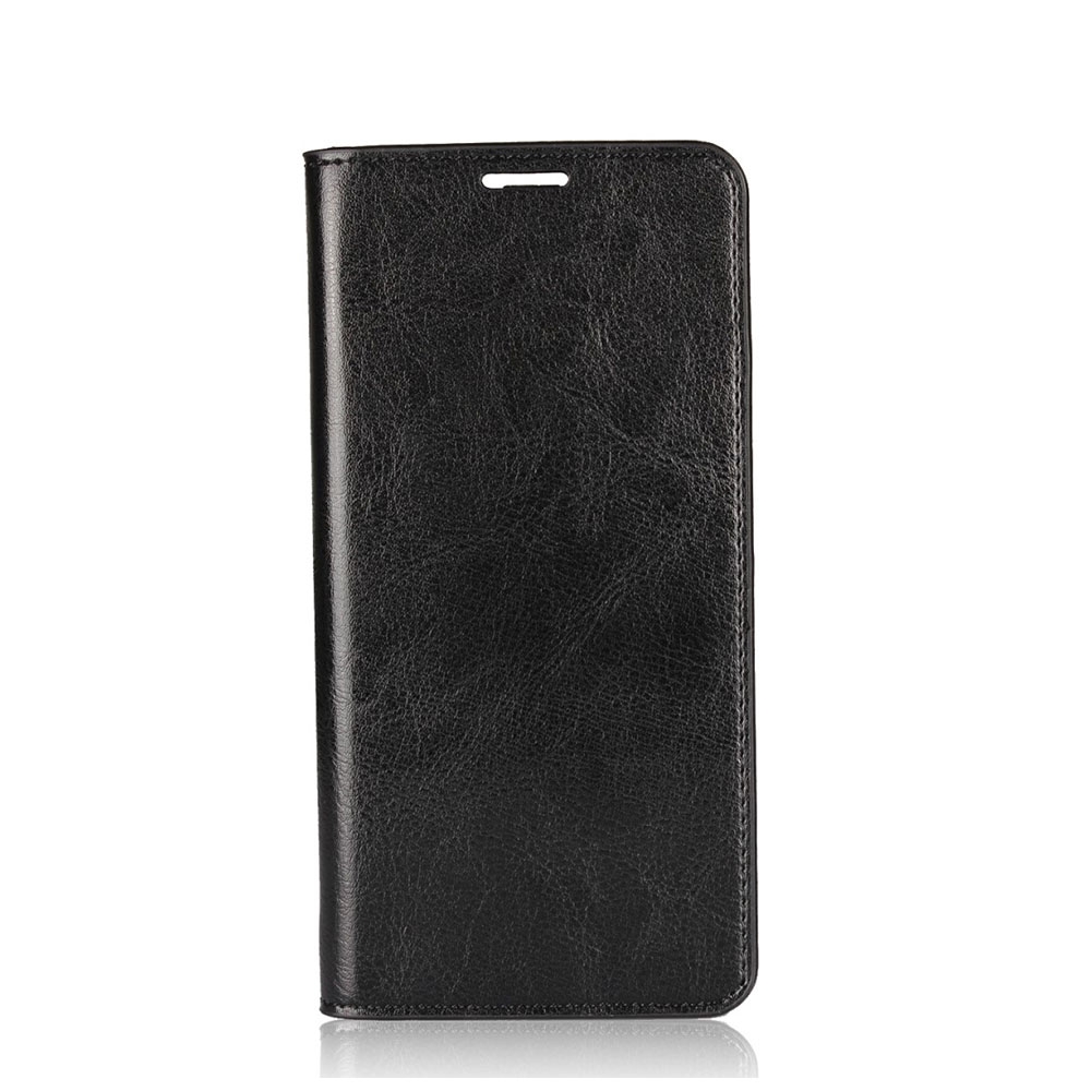 Image of Huawei Mate 10 Lite Echtleder Tasche Flip Cover mit Kartenfächer - Schwarz bei Apfelkiste.ch
