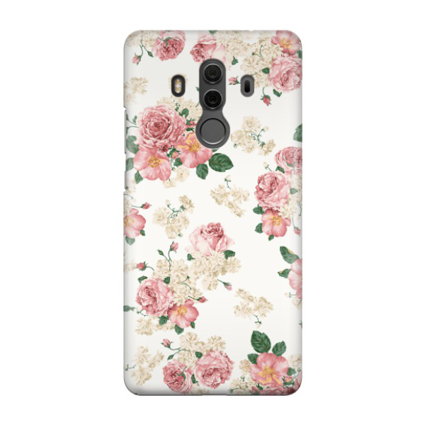Image of Huawei Mate 10 Pro Hardcase Schutzhülle Rosenstrauss - Weiss bei Apfelkiste.ch