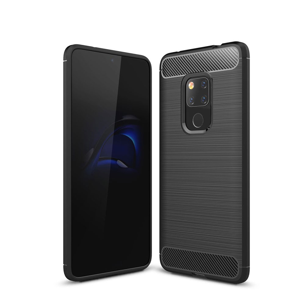 Image of Huawei Mate 20 Gummi Case Schutzhülle Carbon Look - Schwarz bei Apfelkiste.ch