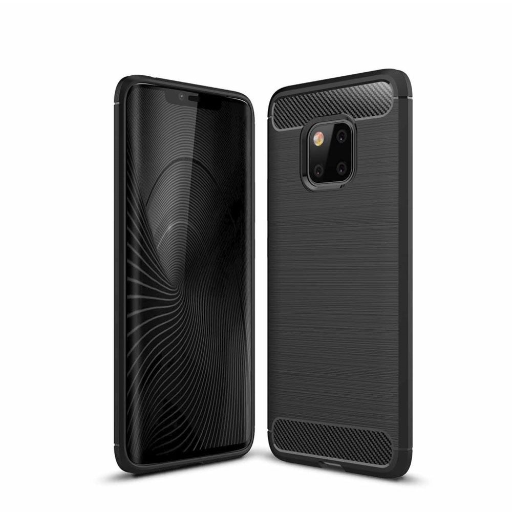 Image of Huawei Mate 20 Pro Gummi Case Schutzhülle Carbon Look - Schwarz bei Apfelkiste.ch
