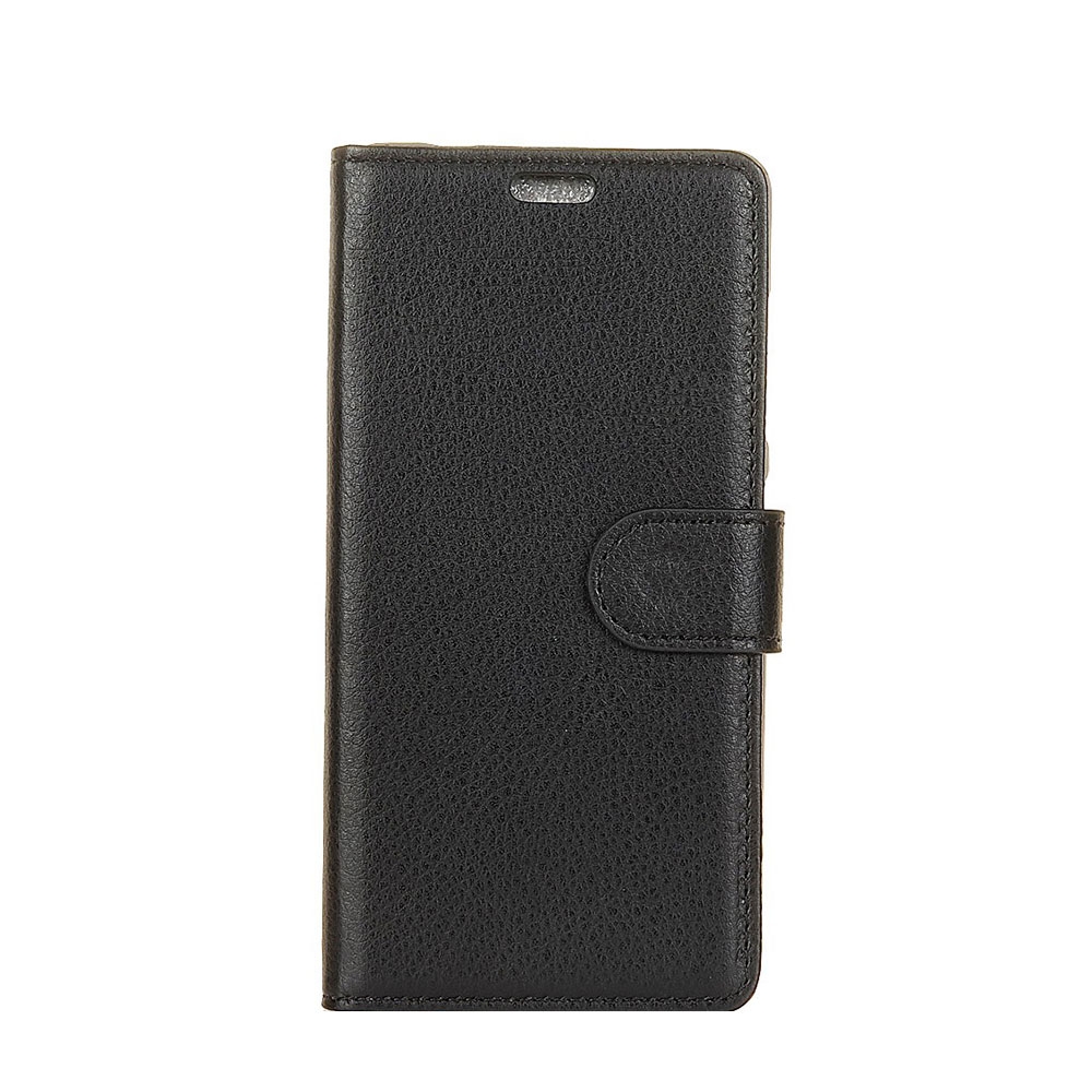Image of Huawei Mate 20 Pro Leder Tasche Flip Cover Litchi Look - Schwarz bei Apfelkiste.ch