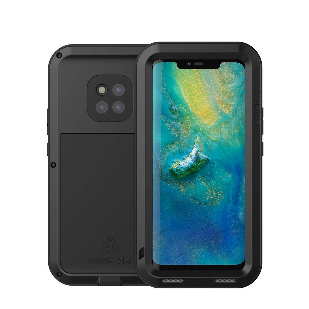 Image of LOVE MEI - Huawei Mate 20 Pro Silikon Metall Outdoor Case - Schwarz bei Apfelkiste.ch