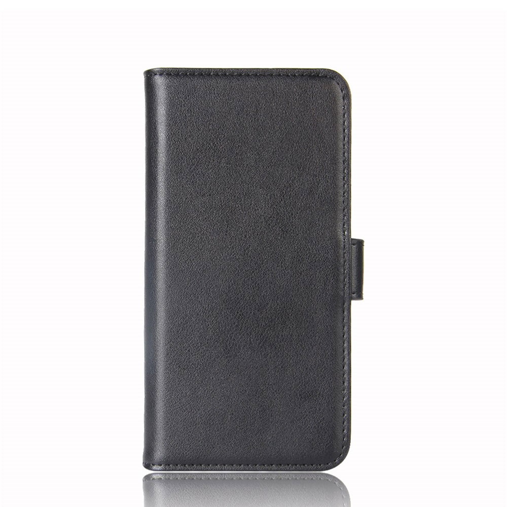 Image of Huawei P Smart (2019) Echtleder Tasche Flip Cover mit Kartenfächer - Schwarz bei Apfelkiste.ch