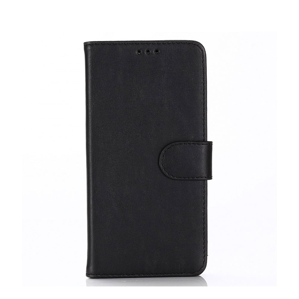 Image of Huawei P Smart (2019) Leder Flip Tasche mit Kartenfach - Schwarz bei Apfelkiste.ch