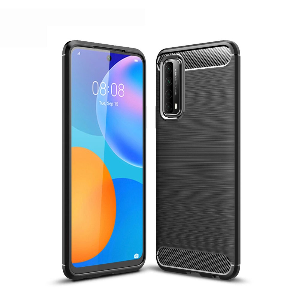 Image of Huawei P Smart (2021) Gummi Case Schutzhülle Carbon Look - Schwarz bei Apfelkiste.ch