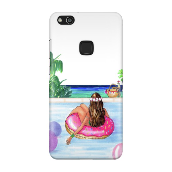 Huawei P10 Lite Hardcase Schutzhülle Hawaii Girl - Weiss