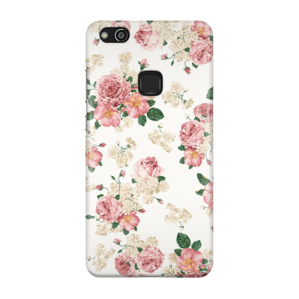 Huawei P10 Lite Hardcase Schutzhülle Rosenstrauss - Weiss