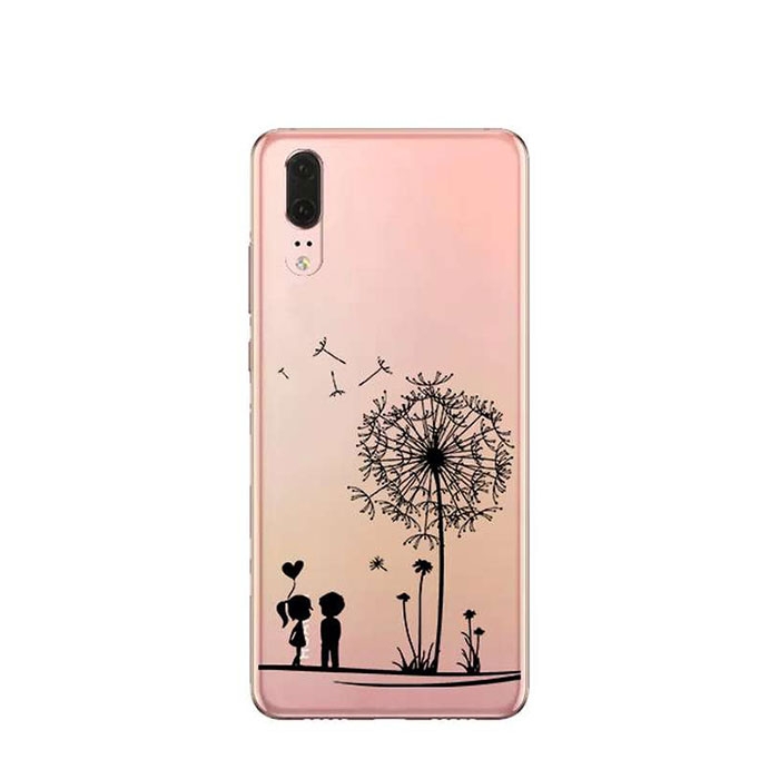Image of Apfelkiste © - Huawei P20 Gummi Case Hülle Ultra Thin Love Pusteblume - Transparent bei Apfelkiste.ch