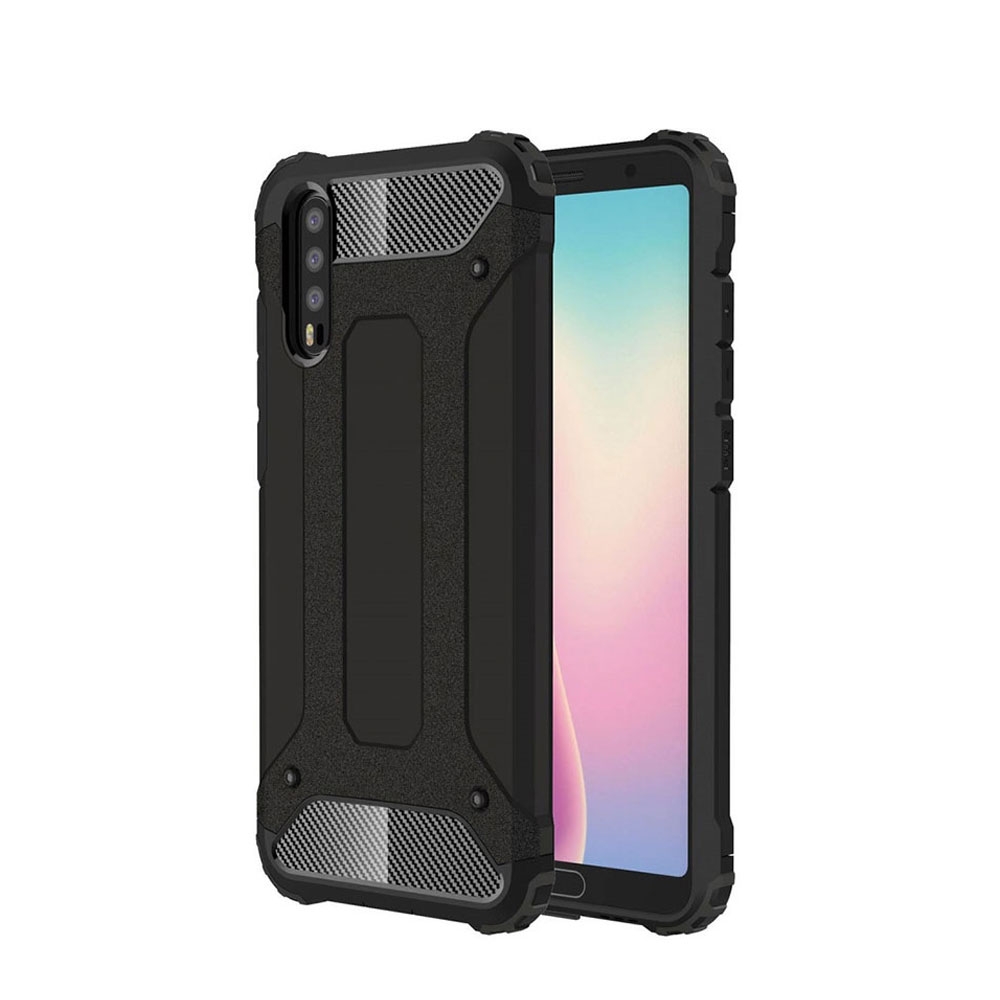 Image of Huawei P20 Outdoor Hybrid Hardcase Hülle - Schwarz bei Apfelkiste.ch