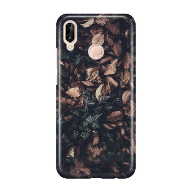 Huawei P20 Lite Hardcase Schutzhülle Efeu Laub - Braun