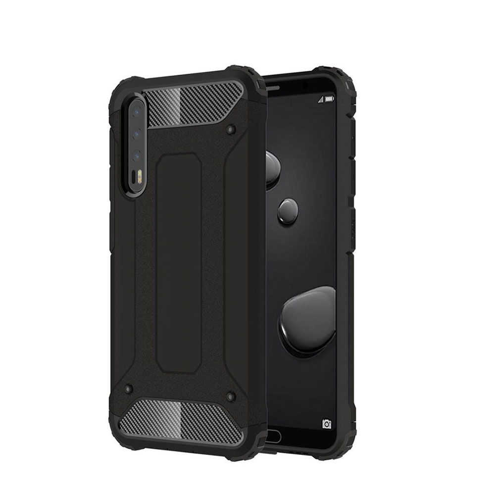 Image of Huawei P20 Pro Outdoor Hybrid Hardcase Hülle - Schwarz bei Apfelkiste.ch