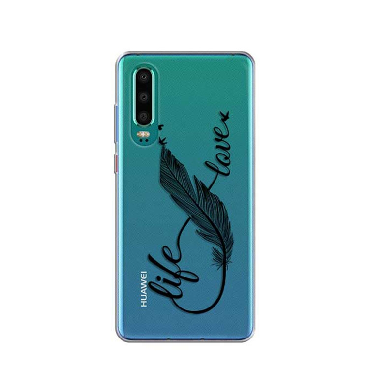 Image of Apfelkiste © - Huawei P30 Gummi Case Hülle Ultra Thin Love & Life - Transparent bei Apfelkiste.ch