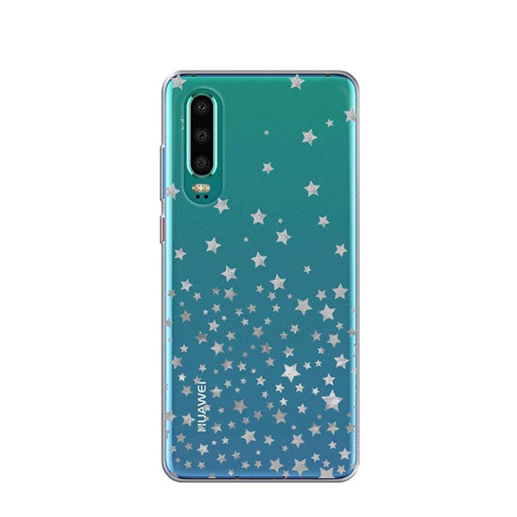 Image of Apfelkiste © - Huawei P30 Gummi Case Hülle Ultra Thin Sterne - Transparent bei Apfelkiste.ch