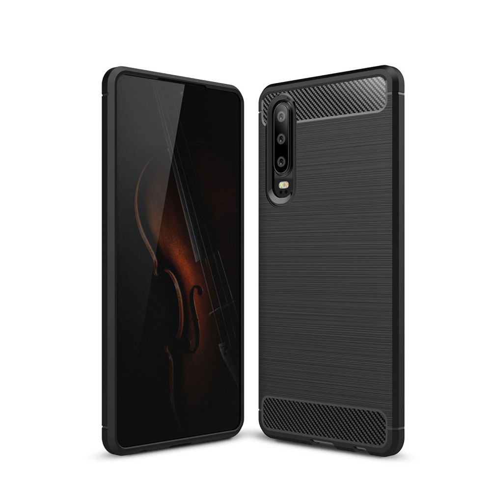Image of Huawei P30 Gummi Case Schutzhülle im Carbon Look - Schwarz bei Apfelkiste.ch