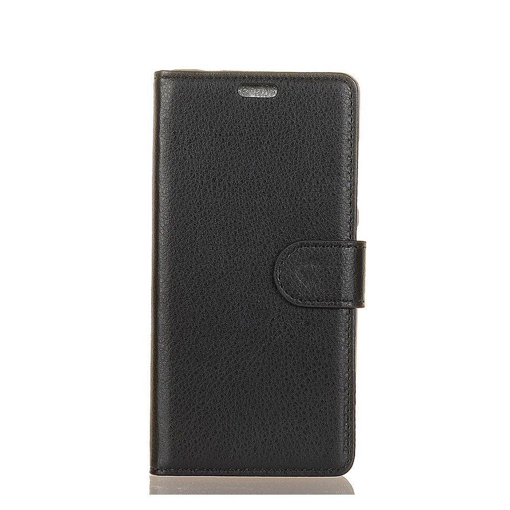 Image of Huawei P30 Leder Tasche Flip Cover Litchi Look - Schwarz bei Apfelkiste.ch