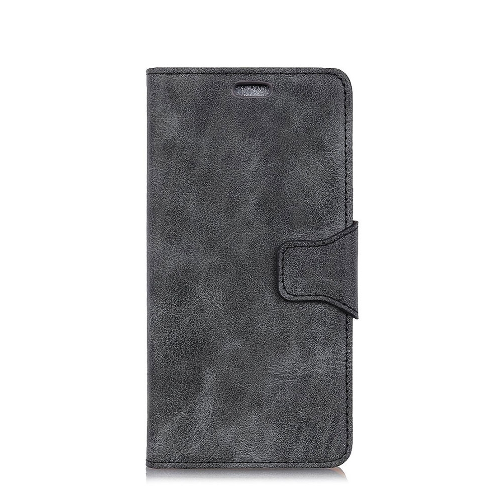 Image of Huawei P30 Vintage Leder Tasche Flip Cover mit Kartenfächer - Grau bei Apfelkiste.ch