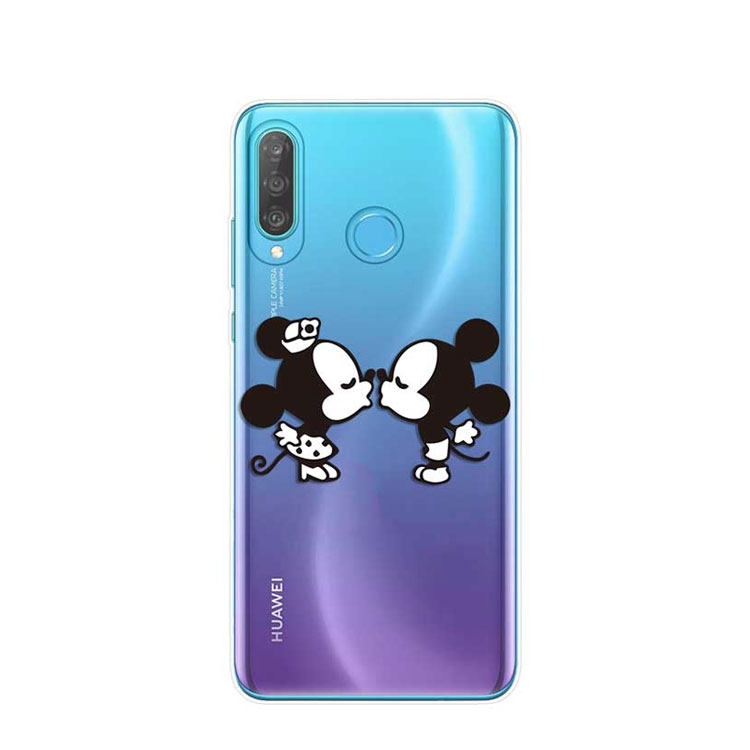 Image of Apfelkiste © - Huawei P30 Lite New Edition / P30 Lite Gummi Case Hülle Ultra Thin Verliebte Mäuse - Transparent bei Apfelkiste.ch
