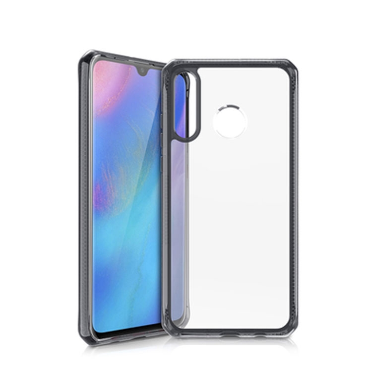 Image of ITSkins - Huawei P30 Lite New Edition / P30 Lite Hybrid MKII Schutz Hardcase Hülle (Fallschutz 2 Meter) - Transparent / Schwarz bei Apfelkiste.ch