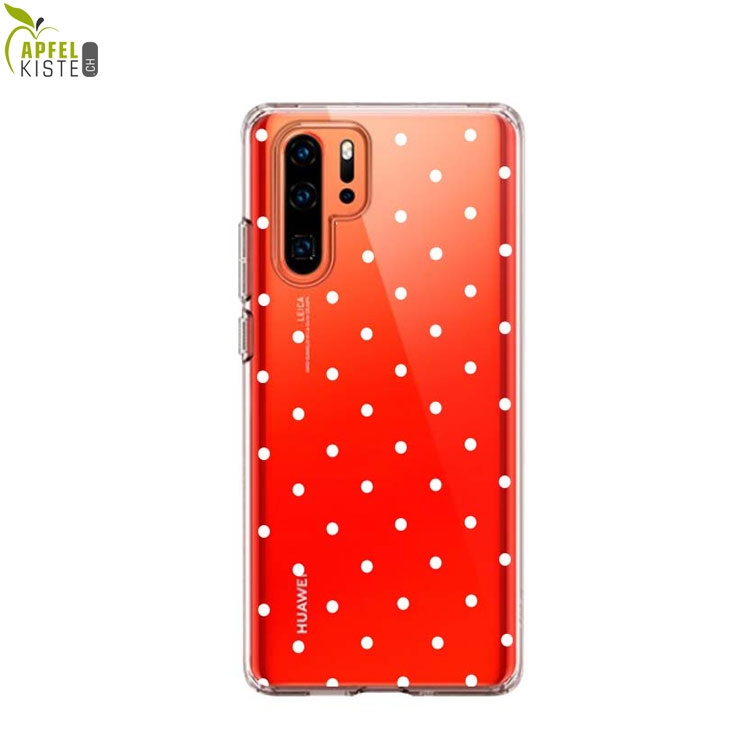 © - Huawei P30 Pro New Edition / P30 Pro Gummi Case Hülle Ultra Thin Mini Punkte - Transparent / Weiss