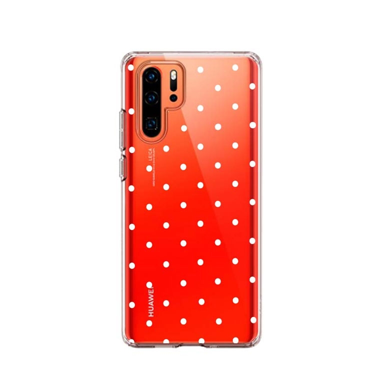 Image of Apfelkiste © - Huawei P30 Pro New Edition / P30 Pro Gummi Case Hülle Ultra Thin Mini Punkte - Transparent / Weiss bei Apfelkiste.ch