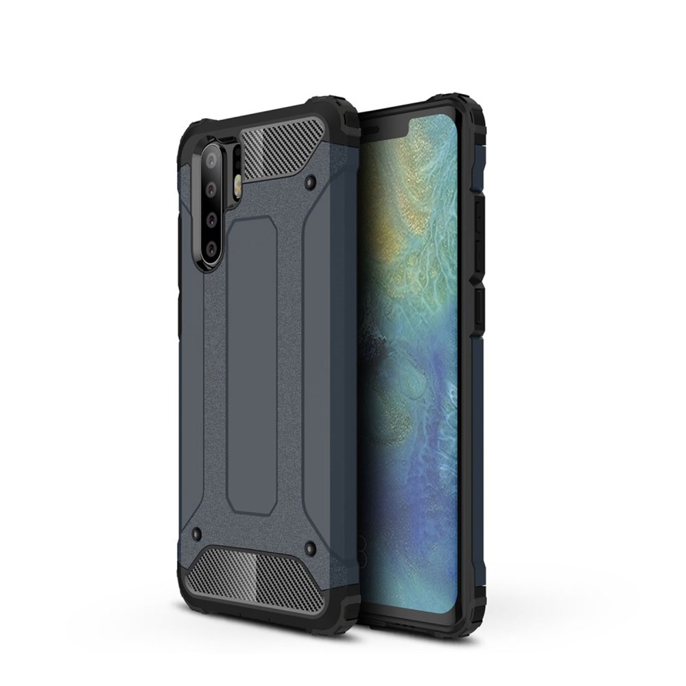 Image of Huawei P30 Pro New Edition / P30 Pro Outdoor Hybrid Hardcase Hülle - Blau / Schwarz bei Apfelkiste.ch