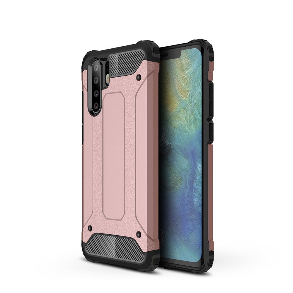 Image of Huawei P30 Pro New Edition / P30 Pro Outdoor Hybrid Hardcase Hülle - Roségold / Schwarz bei Apfelkiste.ch