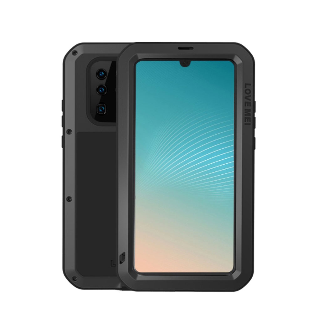 Image of LOVE MEI - Huawei P30 Pro New Edition / P30 Pro Silikon Metall Outdoor Case + Panzerfolie - Schwarz bei Apfelkiste.ch
