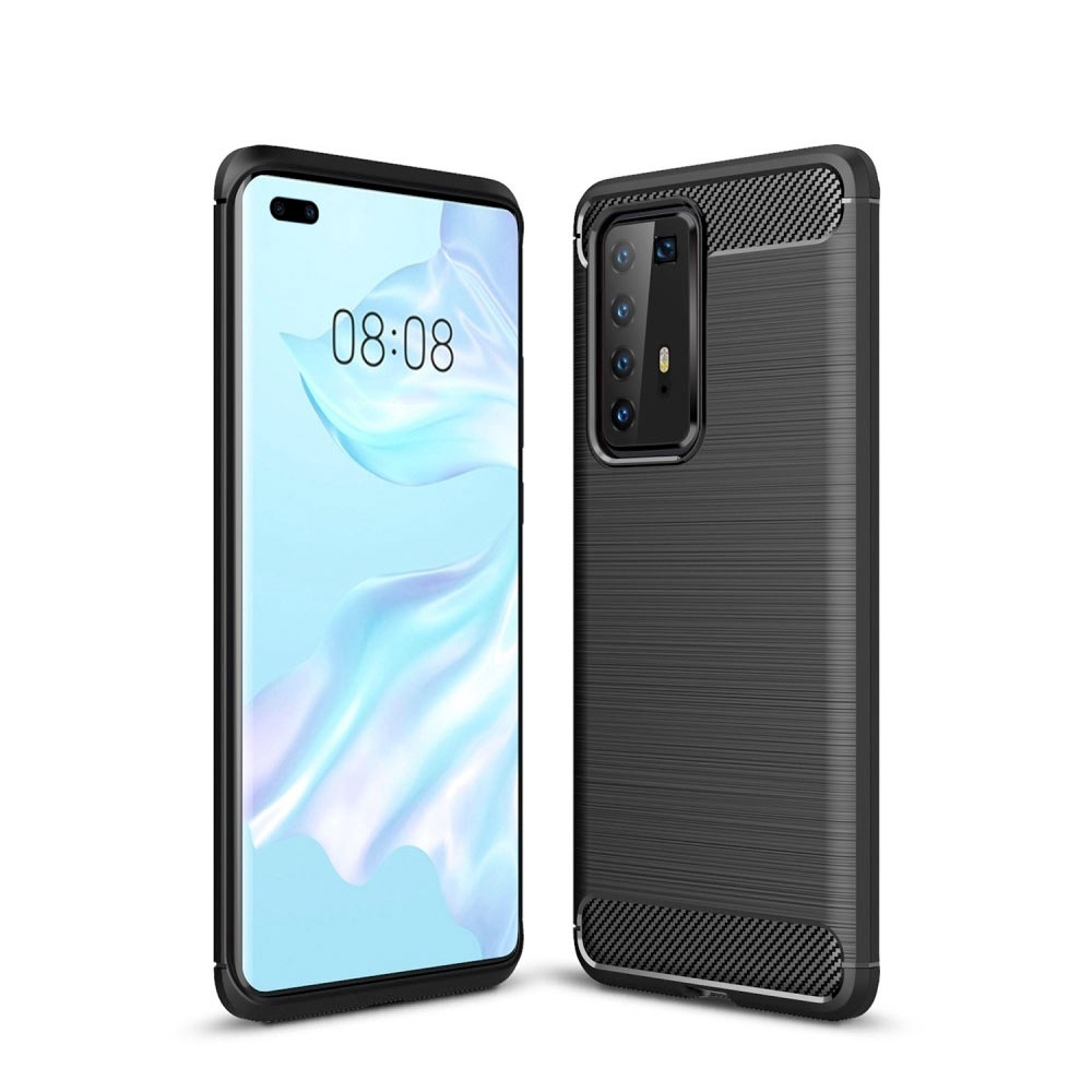 Image of Huawei P40 Pro Gummi Case Schutzhülle Carbon Look - Schwarz bei Apfelkiste.ch