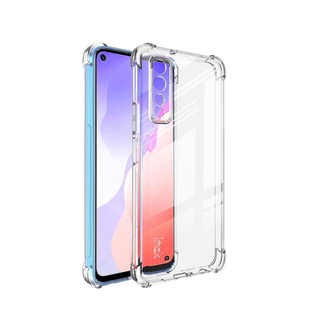 Image of IMAK - Huawei P40 Lite 5G Gummi Hülle Air Cushion Fallschutz + Display Folie - Transparent bei Apfelkiste.ch