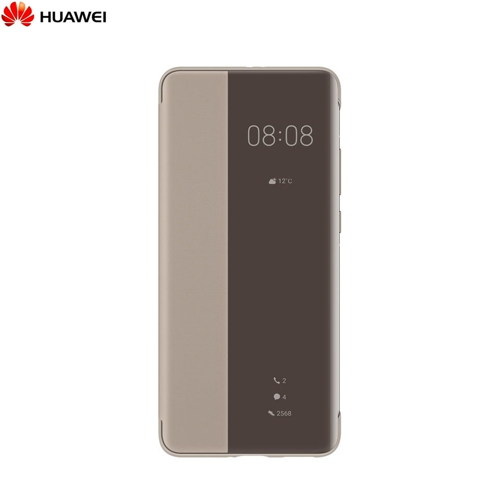 P40 Pro Tasche Smart View Flip Cover (51993783) - Braun (Khaki)