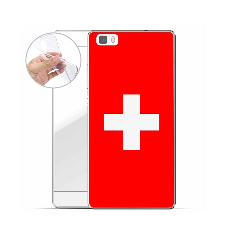 Image of Apfelkiste © - Huawei P8 Lite Gummi Case Hülle Ultra Thin Schweizer Flagge - Rot bei Apfelkiste.ch