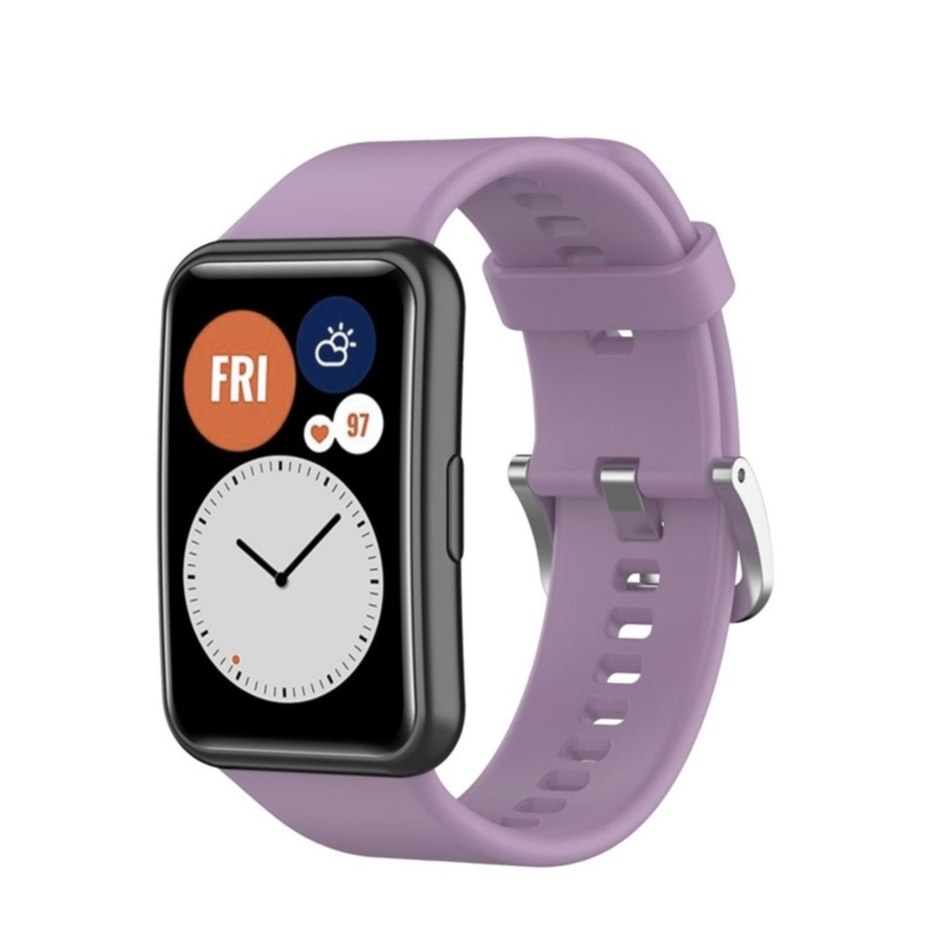 Image of (Gr. XS) Huawei Watch Fit Silikon Armband mit Dornschliesse (Gelenkumfang 146-229 mm) - Lila bei Apfelkiste.ch