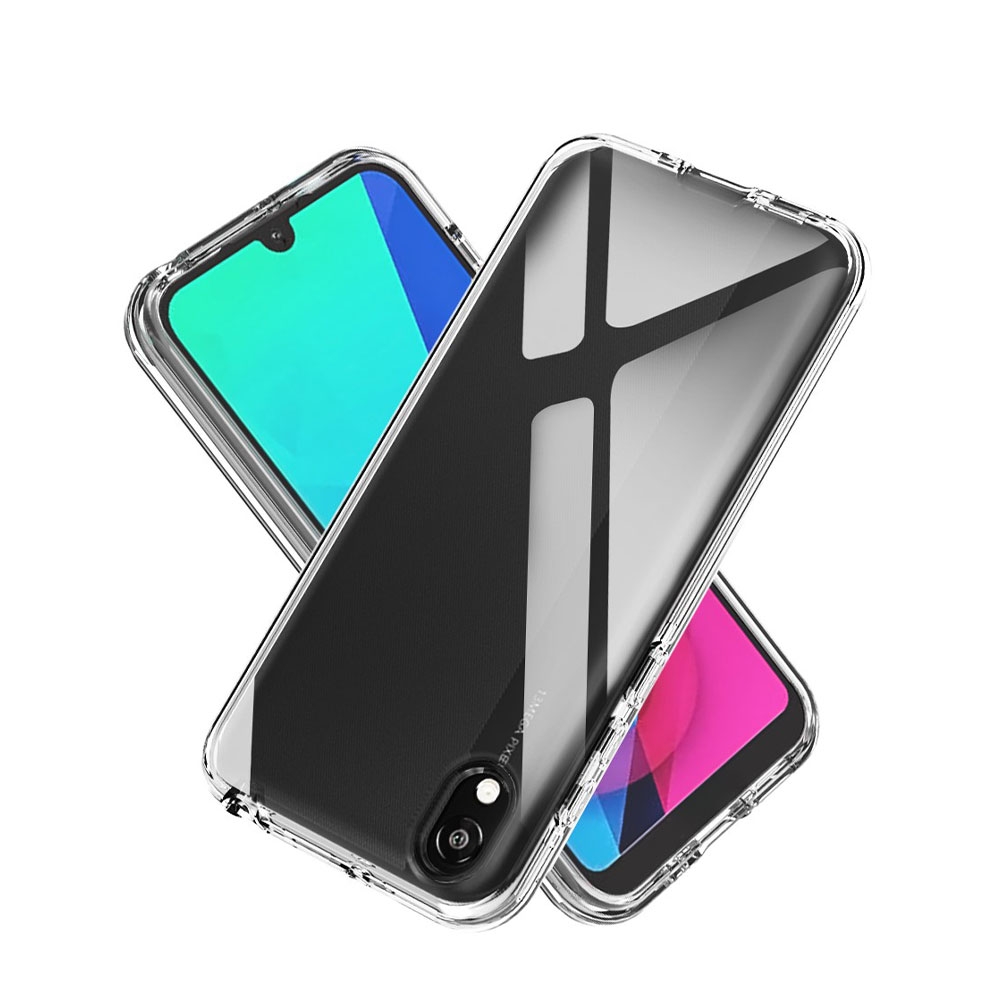 Image of Huawei Y5 (2019) Hybrid 2in1 Hülle TPU Bumper + Acryl Rückseite - Transparent bei Apfelkiste.ch