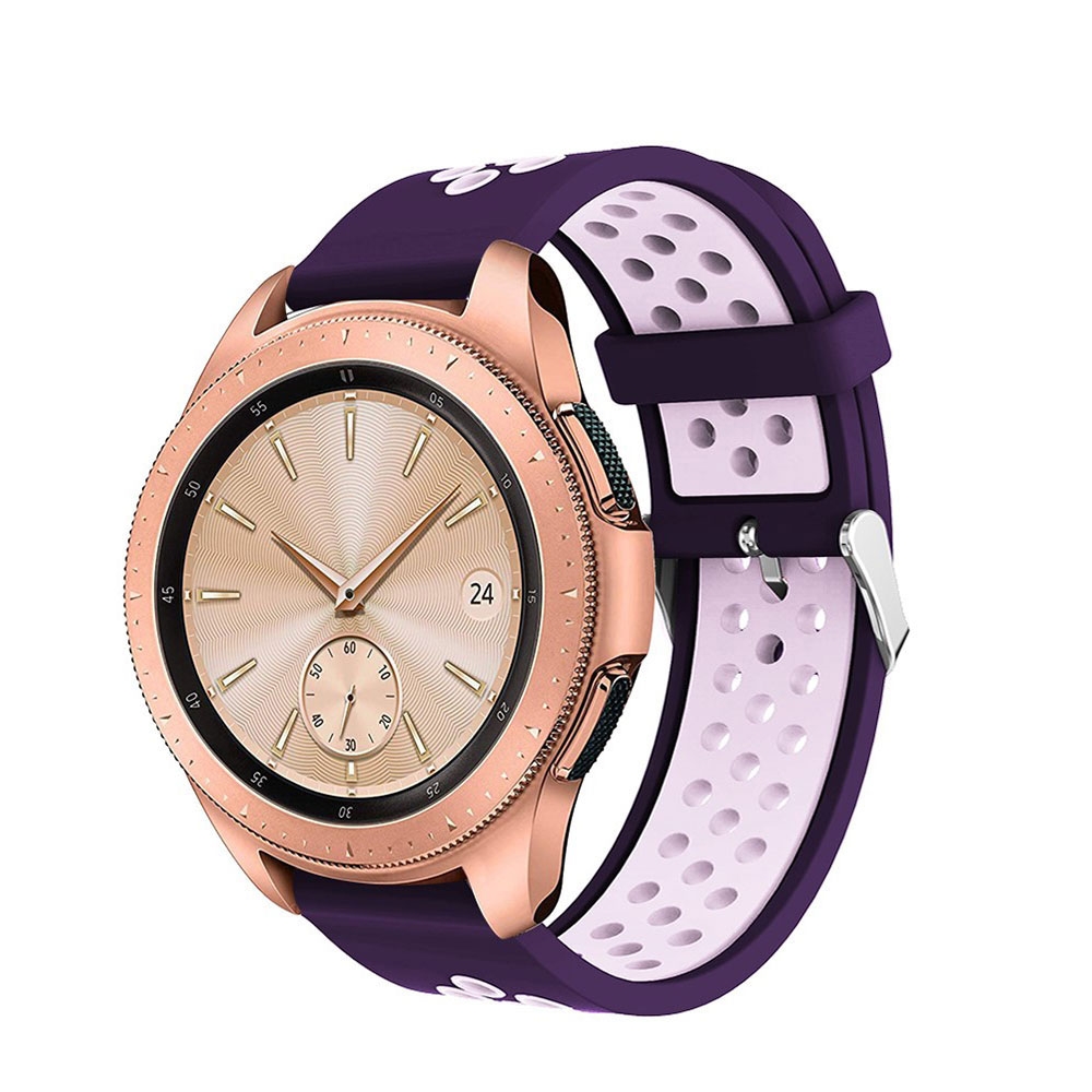Image of Huawei Watch GT 2 / GT (42mm) Silikon Armband Dual Color Dornschliesse - Lila / Rosa bei Apfelkiste.ch