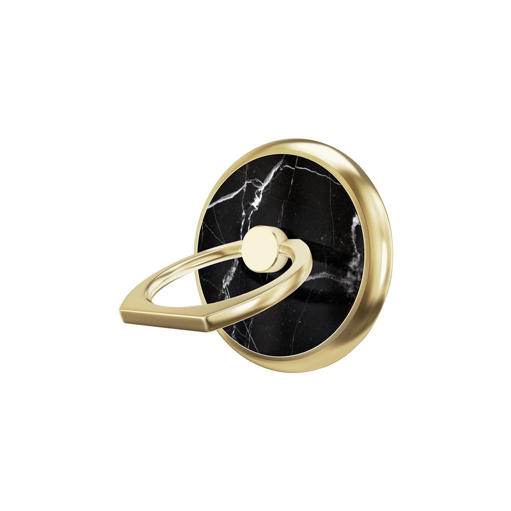 Image of iDeal of Sweden - Magnetische Finger Griff Ring Halterung 360° Grad für Smartphones + Magneteinlage (IDMRM-21) - Black Marble bei Apfelkiste.ch
