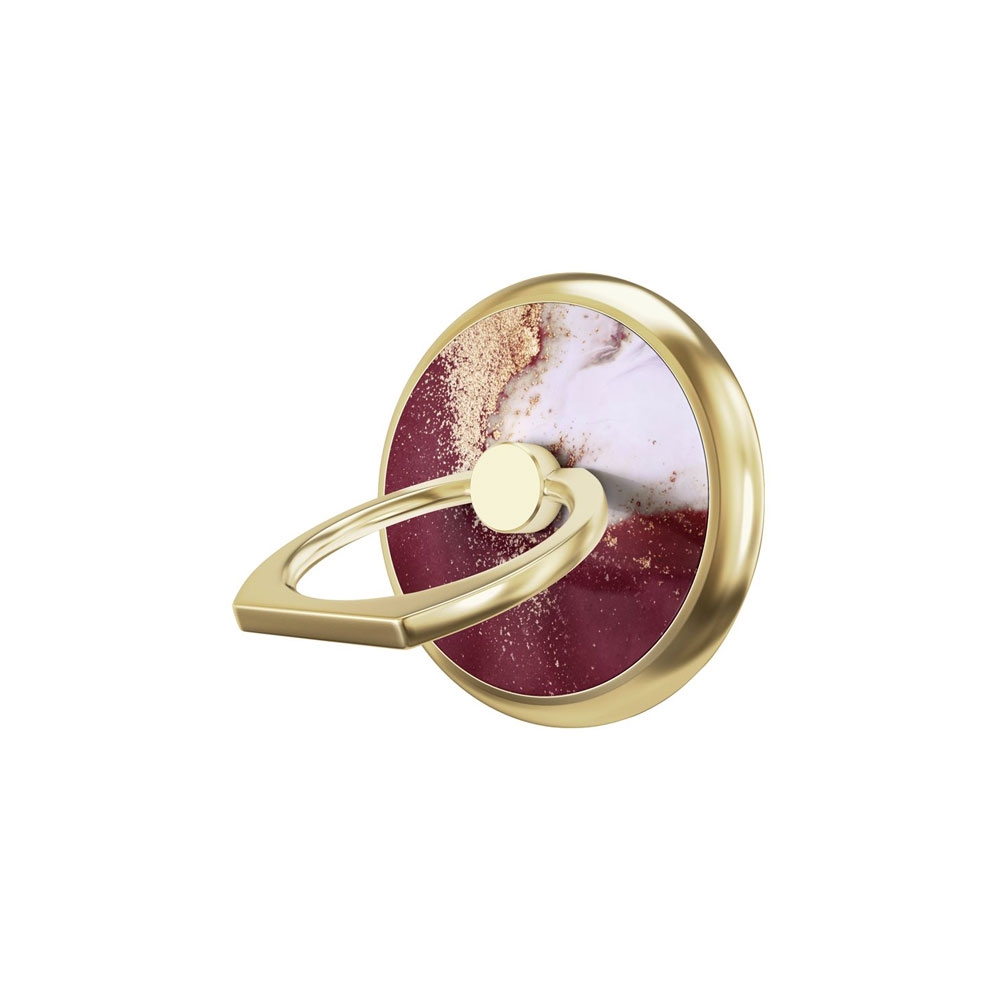 Image of iDeal of Sweden - Magnetische Finger Griff Ring Halterung 360° Grad für Smartphones + Magneteinlage (IDMRM-149) - Golden Burgundy Marble bei Apfelkiste.ch