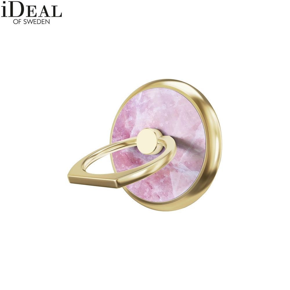 Magnetische Finger Griff Ring Halterung 360 Grad für Smartphones + Magneteinlage (IDMRM-52) - Pilion Pink Marble