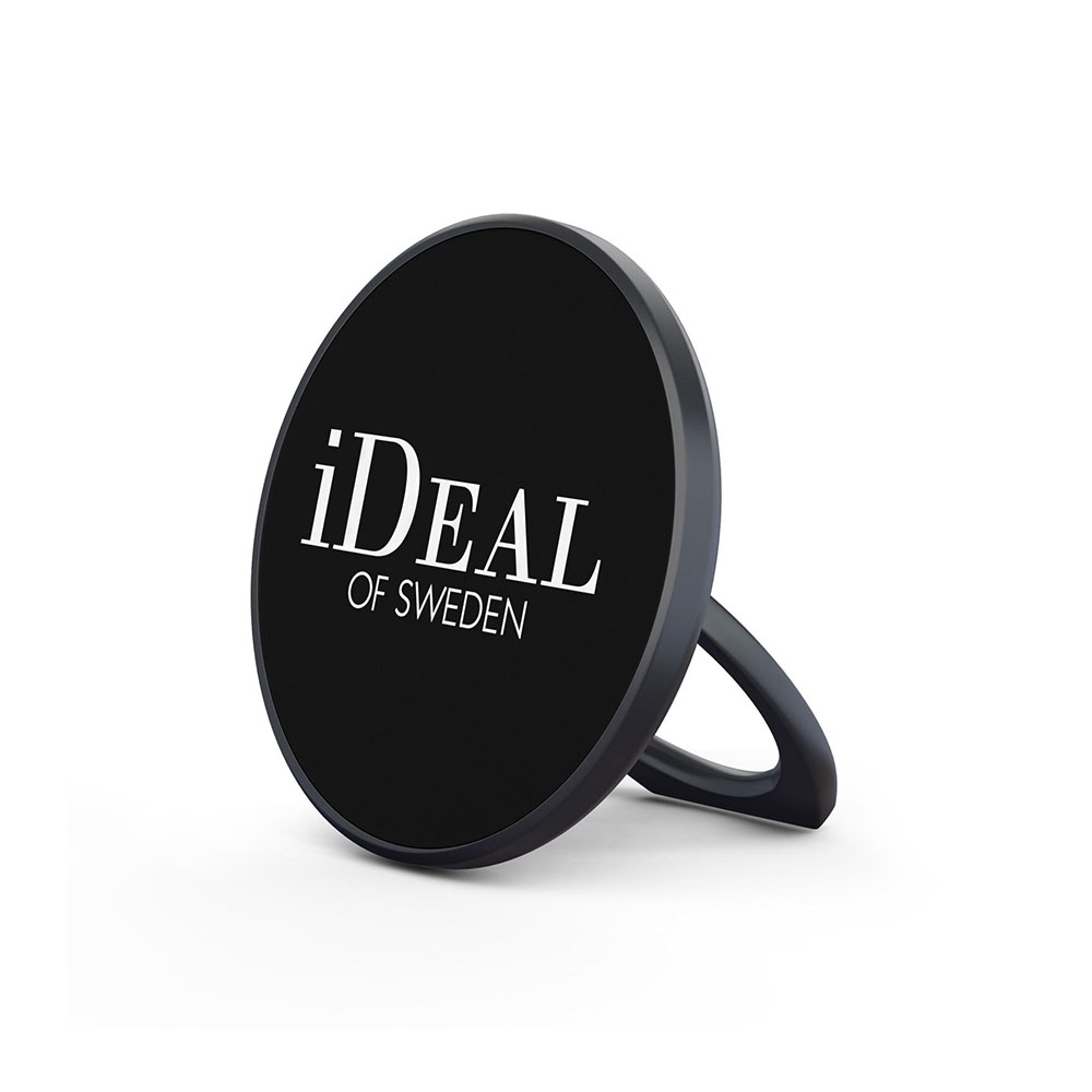 Image of iDeal of Sweden - Magnetische Finger Griff Ring Halterung 360° Grad für Smartphones + Magneteinlage (IDMRM-01) - Schwarz bei Apfelkiste.ch