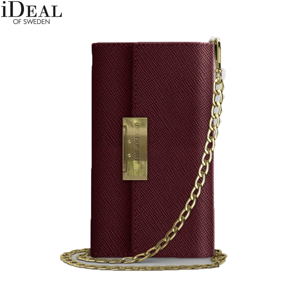 iPhone 11 Pro Max Crossbody Kensington Saffiano Handy Clutch aus Leder (IDKCC-I1965-157) - Rot