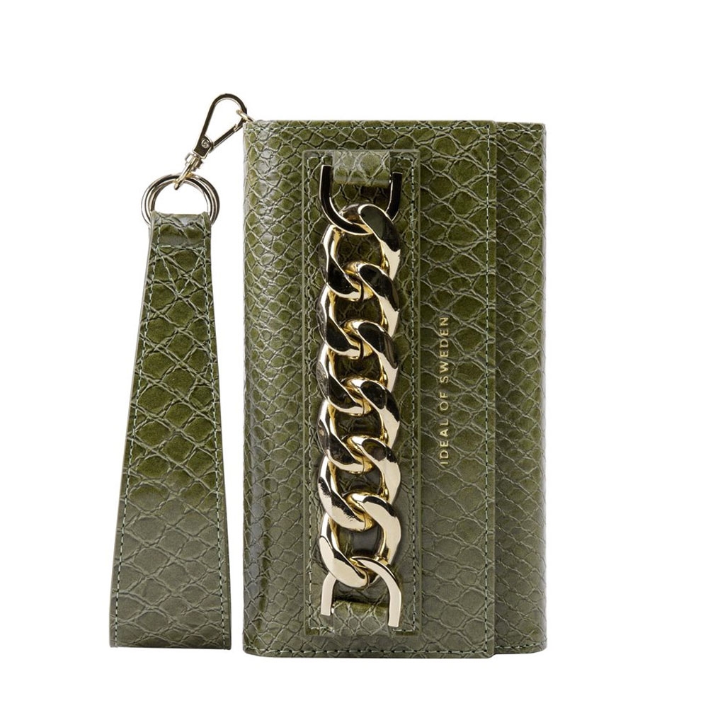 Image of iDeal of Sweden - iPhone 12 Mini 2in1 Leder Tasche + Hülle Studio Clutch (IDSTCAW20-2054-228) - Green Snake bei Apfelkiste.ch