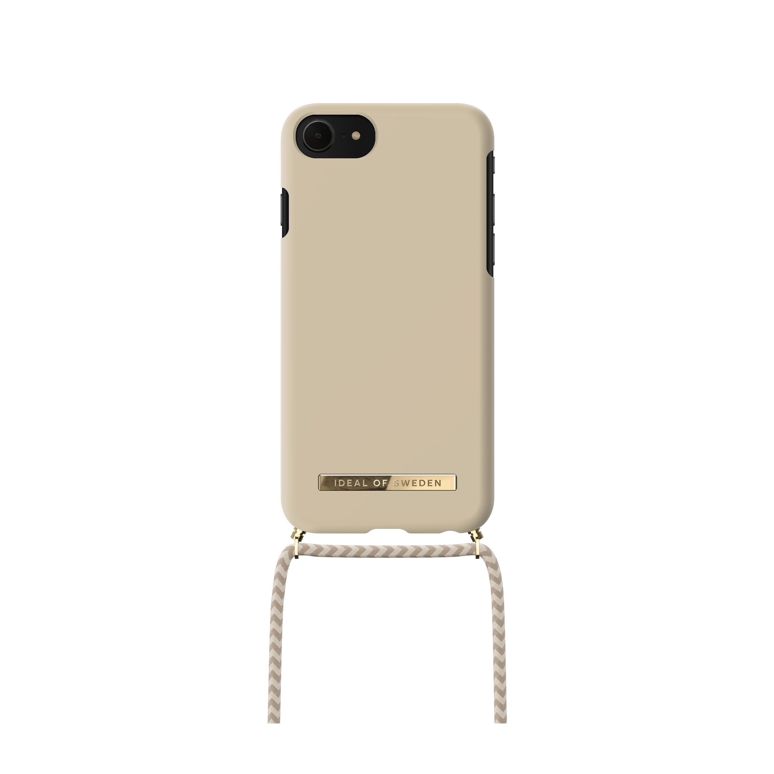 Image of iDeal of Sweden - iPhone SE (2022/2020) / 8 / 7 / 6S Necklace Case Hardcase Hülle Ordinary + Handykette (IDPNSS21-17-299) - Cream Beige bei Apfelkiste.ch