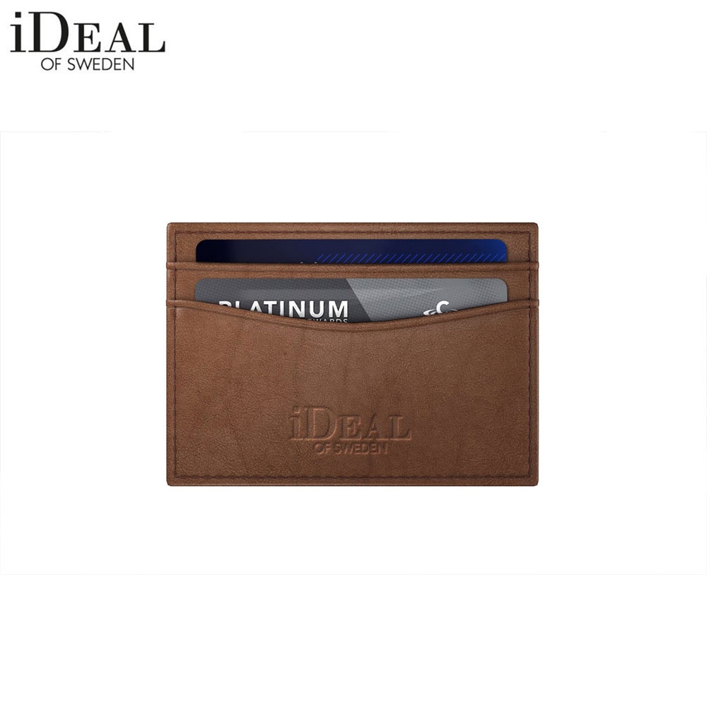 Kartenhalter Como Leder Portemonnaie für 4 Visitenkarten oder Bankkarten (IDCH-COM-03) - Braun