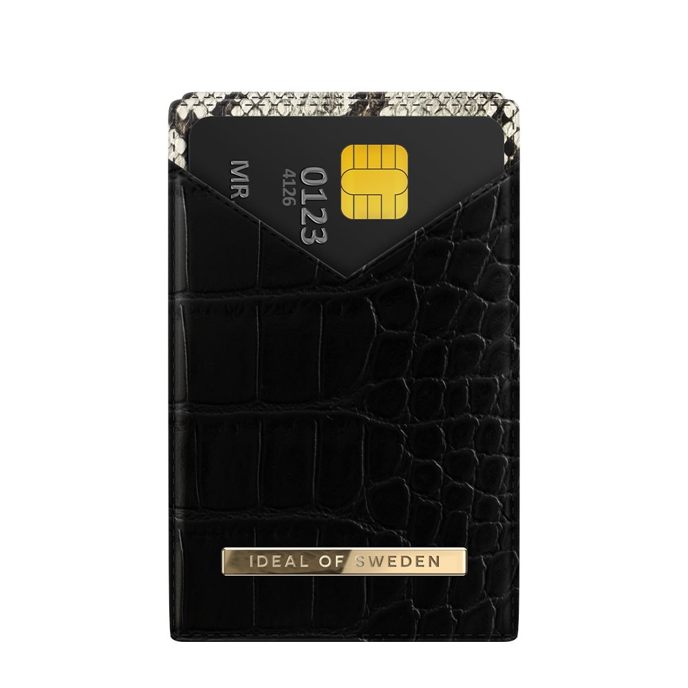 Image of iDeal of Sweden - Magnetische Leder Etui Kreditkarten Halterung (IDMCH-199) - Midnight Python bei Apfelkiste.ch