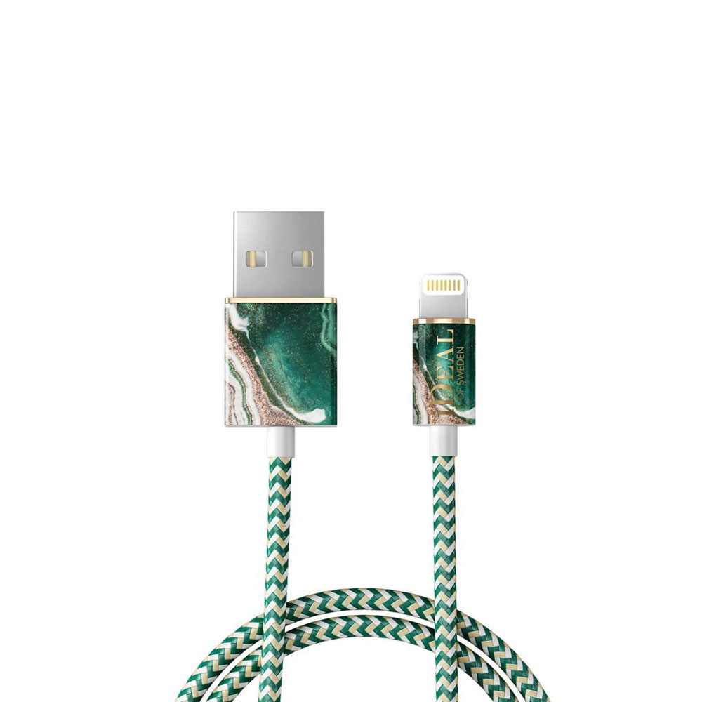 Image of iDeal of Sweden - (1m) MFi Lightning USB Ladekabel Datenkabel (IDFCL-98) - Golden Jade Marble bei Apfelkiste.ch