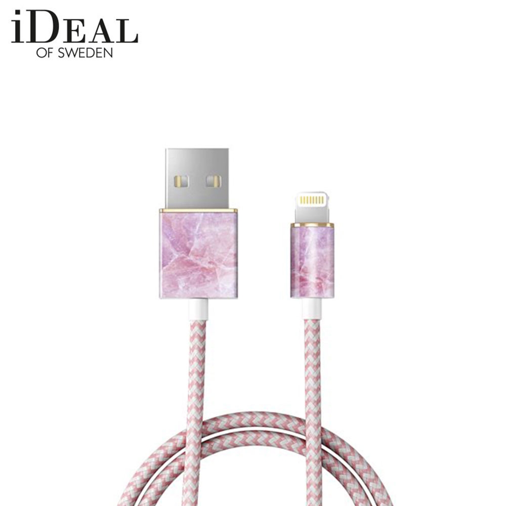 (1m) MFi Lightning USB Ladekabel Datenkabel (IDFCL-52) - Pilion Pink Marble